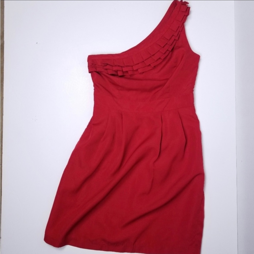 The Limited one shoulder ruffle neck dress size 8 - Picture 4 of 10